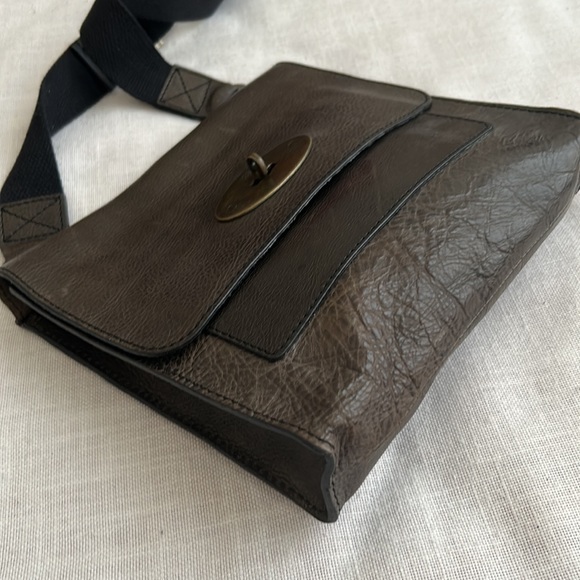 •❤️SOLD❤️Mulberry Anthony Grey Leather Messenger Crossbody Unisex Bag - Picture 16 of 16